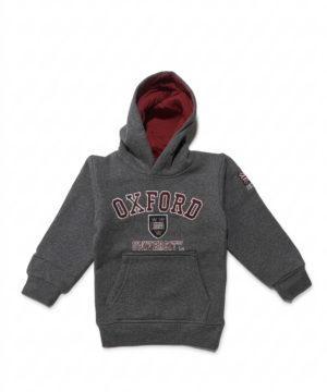 Kids Oxford University Dark Grey Pullover Hoodie