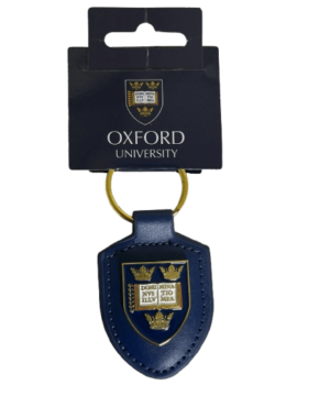 Oxford University Leather Spade Shield Keyring