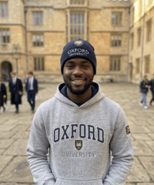 Navy Oxford University Pom Beanie