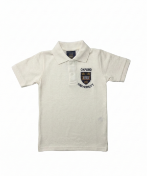 Kids Oxford University Polo Shirt in White